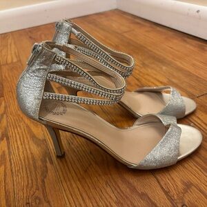 Sparkling Silver Rhinestone Heels